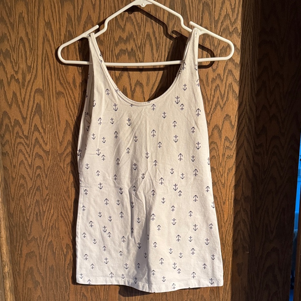 Maurices White Anchor Print Tank Top